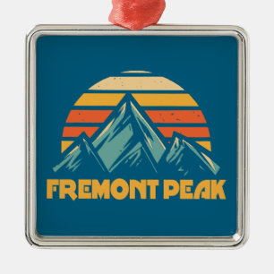 Fremont Peak Wyoming Retro Turkos Julgransprydnad Metall