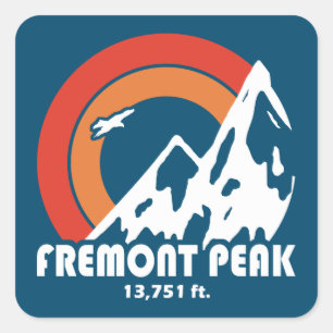 Fremont Peak Wyoming Sol Eagle Fyrkantigt Klistermärke