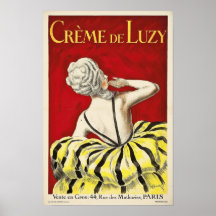 French art nouveau beauty Creme de Luzy advertisem