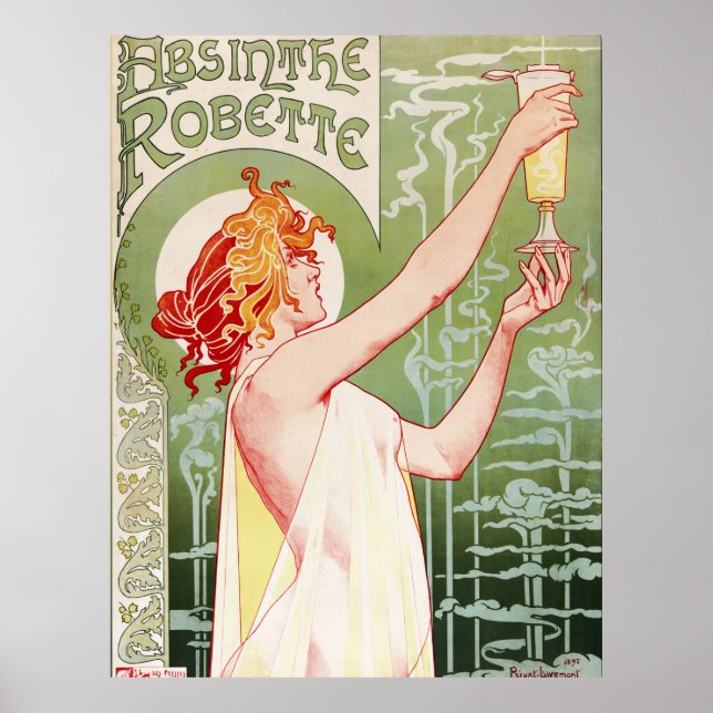 French art nouveau poster "absinthe Robette" (Framsidan)