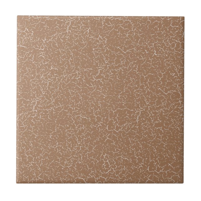 French Beige Tan Brown Crackle Glaze Solid Colour Kakelplatta (Framsidan)