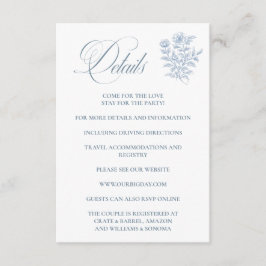 French Blue Enclosure Card Details Tilläggskort