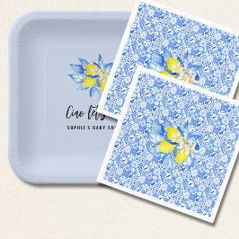 French Blue Tiles, Ciao Baby, Lemons Pappersservett