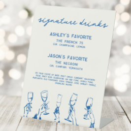 French Blue Whimsical Signature Drinks Cocktail