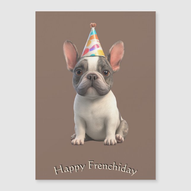 French Bulldog Birthday Card (Framsida)