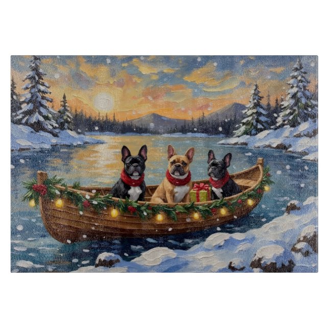 French Bulldog Christmas Boat Holiday (Framsidan)