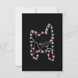 French Bulldog Christmas Light Tack Kort