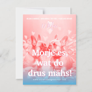 French Bulldog Cologne Save the Date  Magnetisk Inbjudningskort