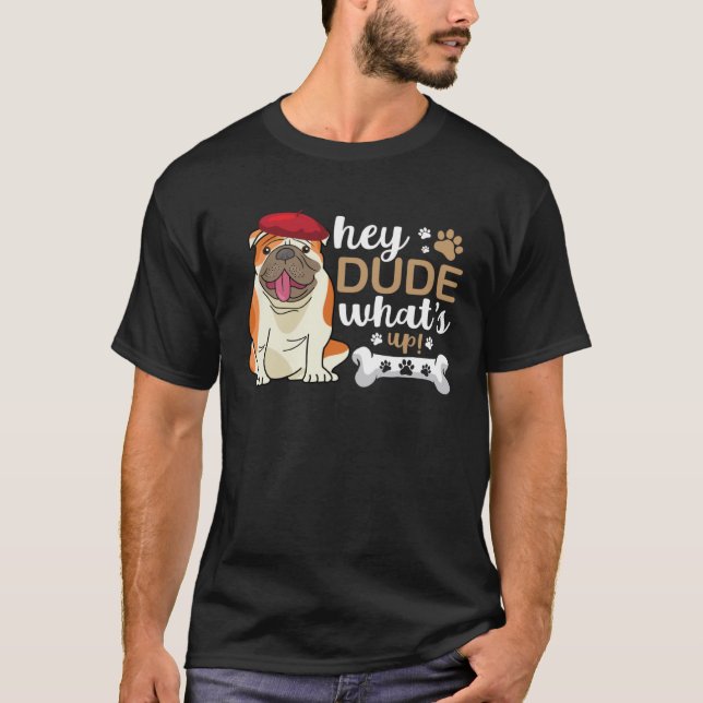French Bulldog  Cool a Dude Graphics Plus Size T Shirt (Framsida)