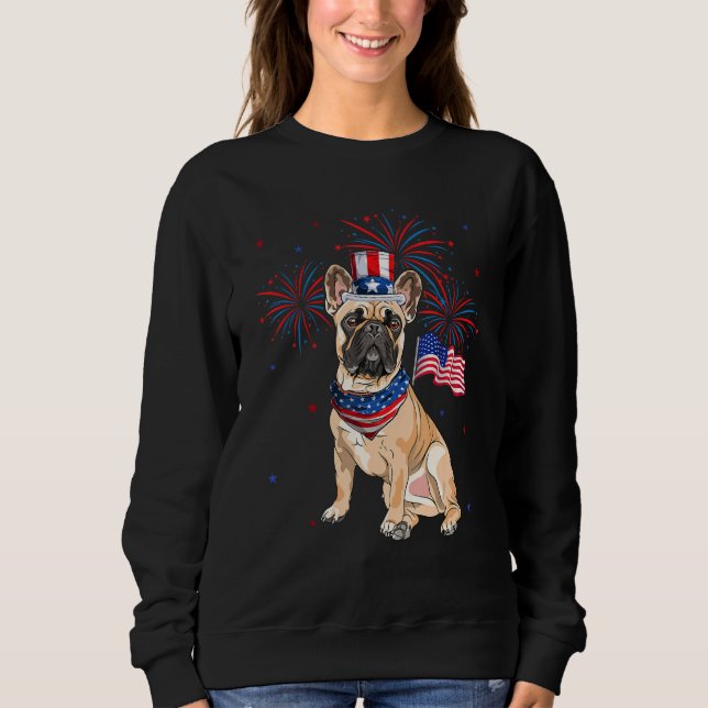 French Bulldog Costume American Flag 4th Of July F T Shirt (Framsida)
