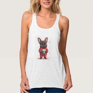 French Bulldog Cozy Cocoa Linne Med Racerback