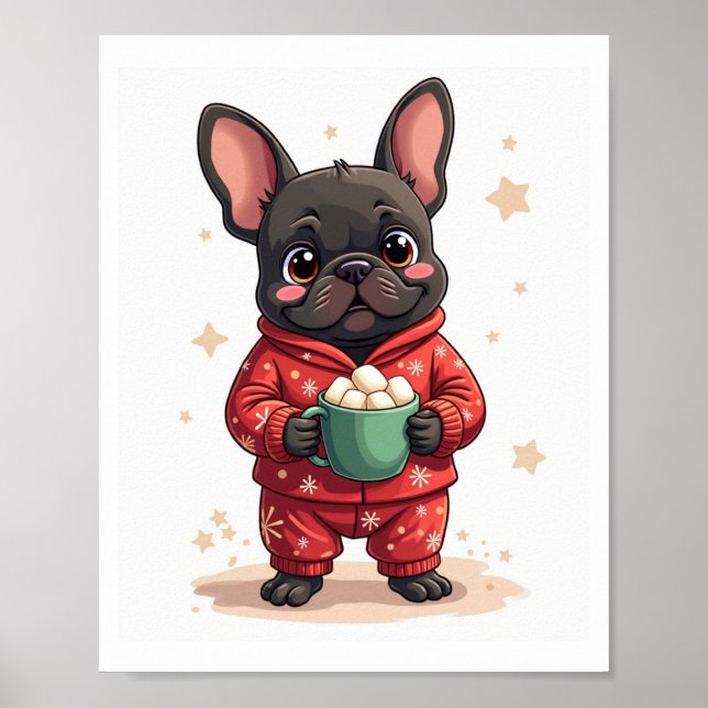 French Bulldog Cozy Cocoa Poster (Framsidan)
