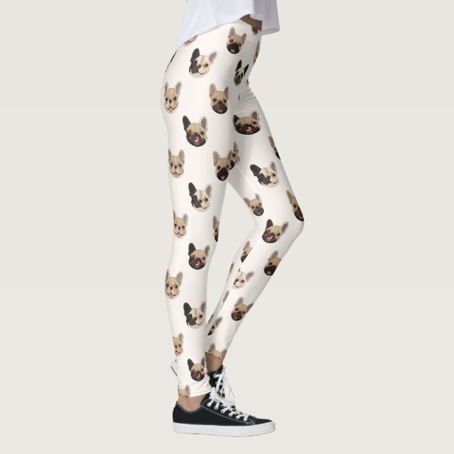 French Bulldog Cute Dog Lover Pattern Leggings (Höger)