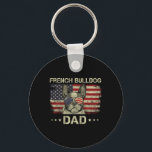 French Bulldog Dad Dog Lovers American Flag 4th Of Nyckelring<br><div class="desc">French Bulldog Dad Dog Lovers American Flag 4th Of July</div>