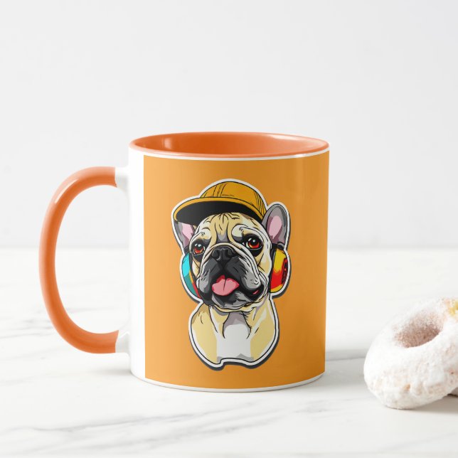 French Bulldog DJ Mugg (Med munk)