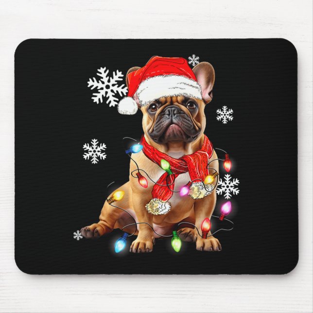 French Bulldog Dog Christmas Light Pajama Pet Xmas Musmatta (Framsidan)