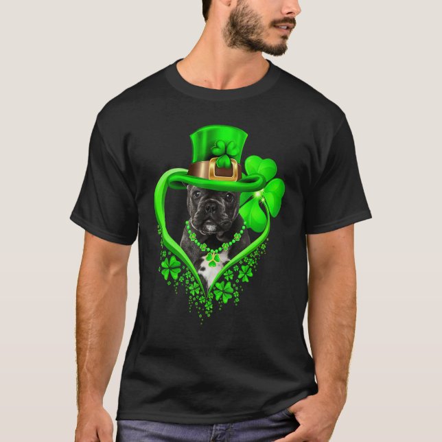 French Bulldog Dog St Patricks Day Lover Irish Sha T Shirt (Framsida)