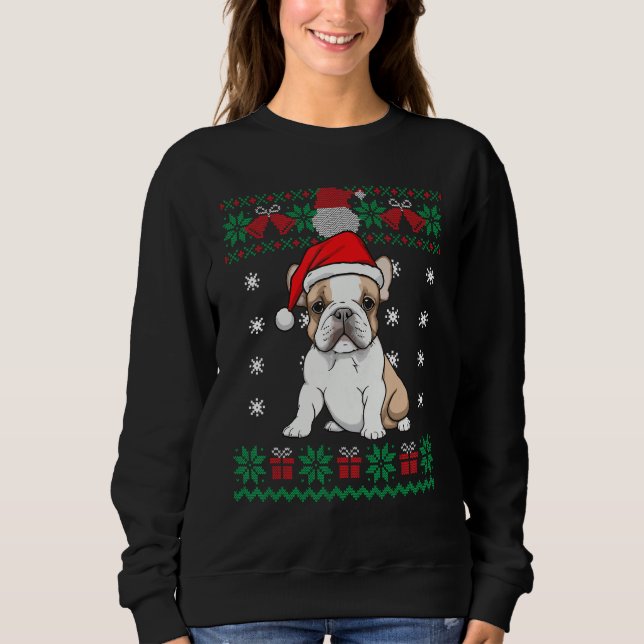 French Bulldog Dog Ugly Sweater Christmas Puppy Do T Shirt (Framsida)