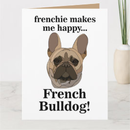 French Bulldog Face Dog Lover Kort