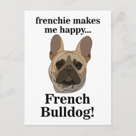 French Bulldog Face Dog Lover Vykort