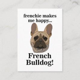 French Bulldog Face Frenchie Dog Groomer Visitkort