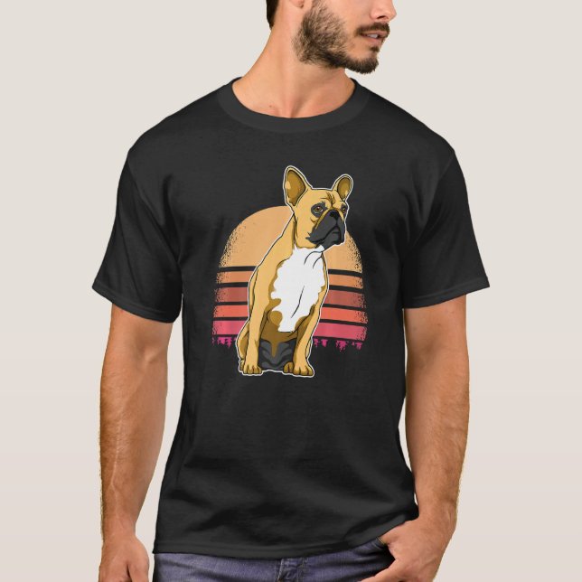 French Bulldog Frenchie Sunset  58 T Shirt (Framsida)