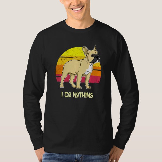 French Bulldog Frenchie Sunset  84 T Shirt (Framsida)