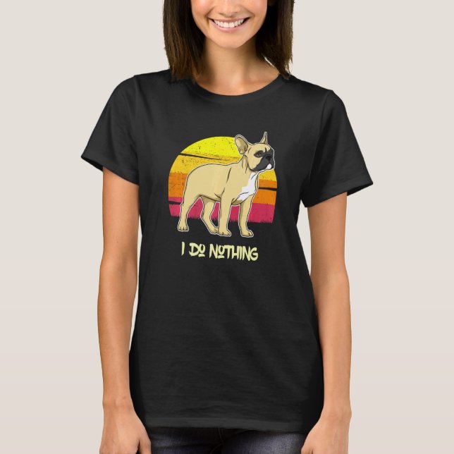 French Bulldog Frenchie Sunset  84 T Shirt (Framsida)