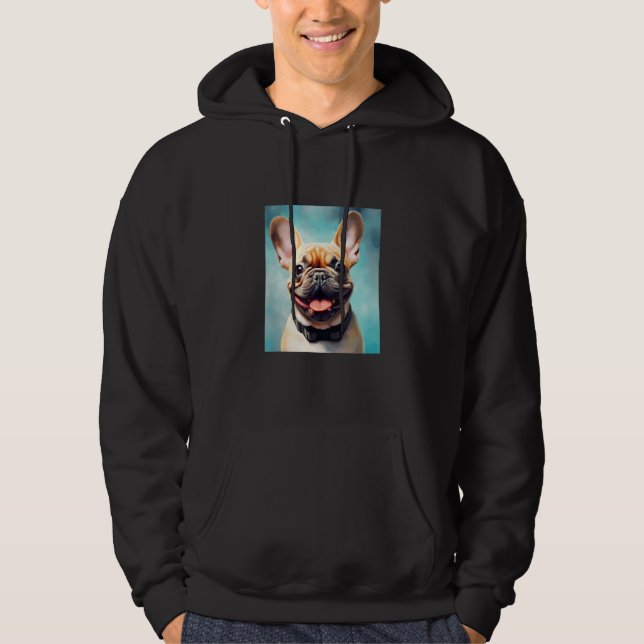 French Bulldog Happy  French Bulldog Hoodie (Framsida)