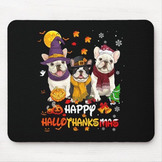 French Bulldog Happy Hallothanksmas Dog Lover Chri Musmatta (Framsidan)