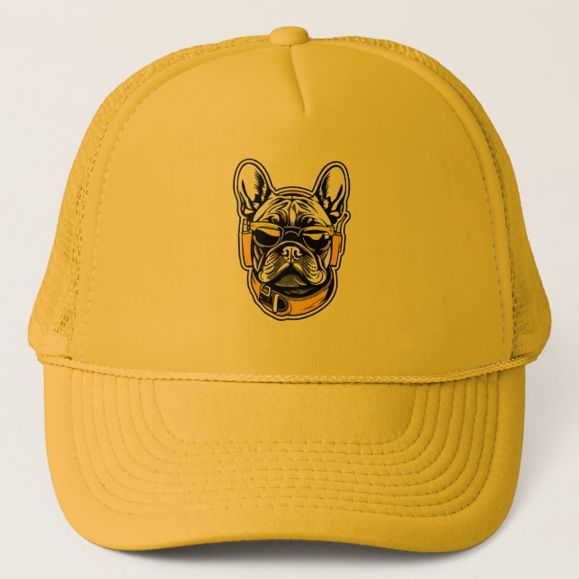 French Bulldog Headphones Keps (Framsida)