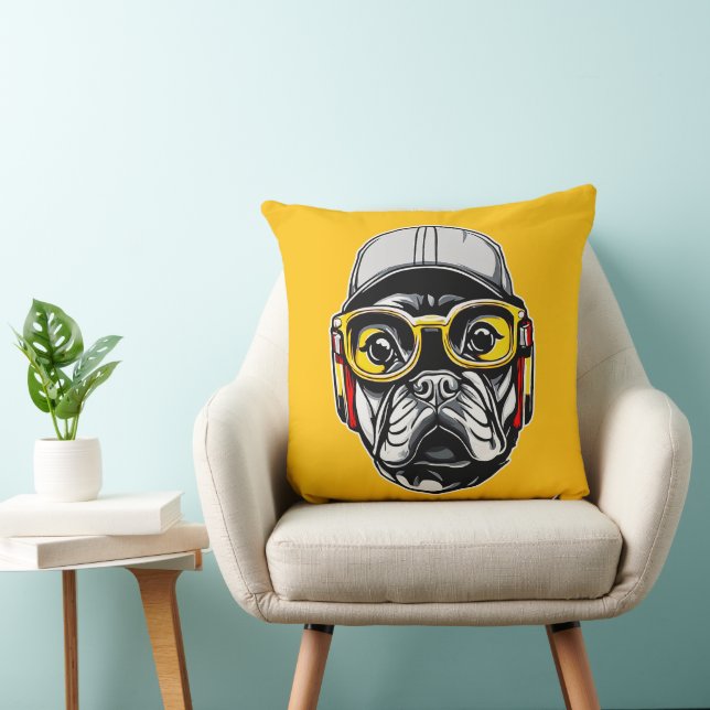 French Bulldog Hip Hop Kudde (Stol)