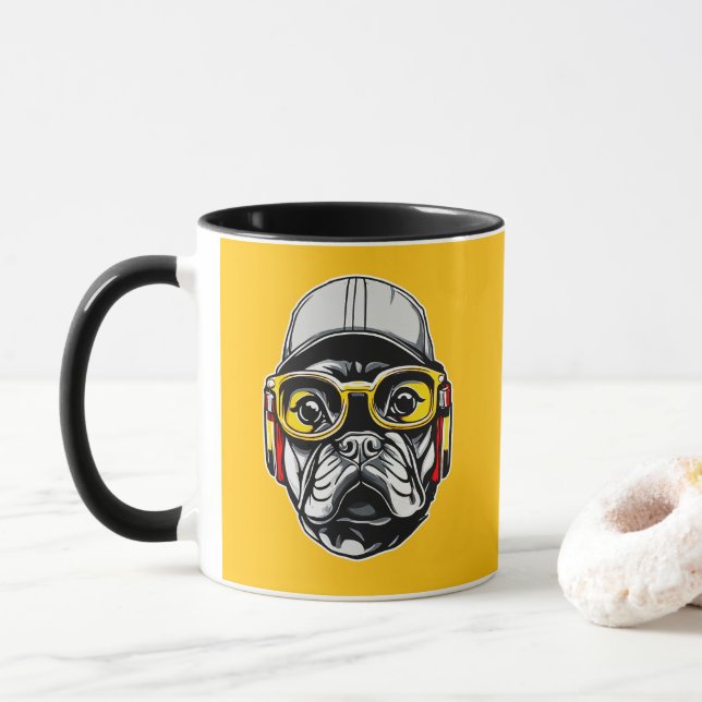 French Bulldog Hip Hop Mugg (Med munk)