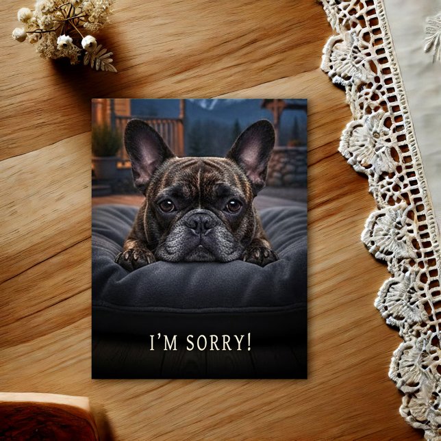 French Bulldog I'm Sorry Postcard Vykort (Skapare uppladdad)
