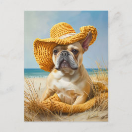 French Bulldog in Knitted Dog Attire Helg Vykort