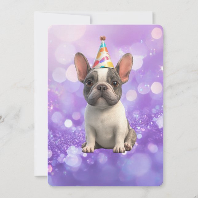 French Bulldog Invitation Card (Framsida)