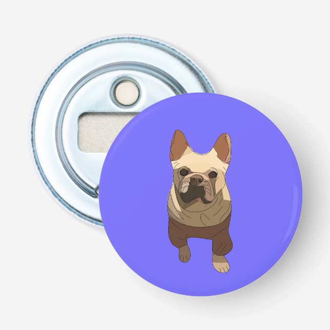French Bulldog, Lavender Purple Flasköppnare (Framsidan)