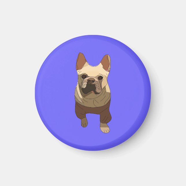 French Bulldog, Lavender Purple Magnet (Framsidan)