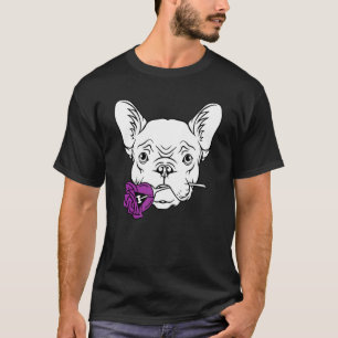French Bulldog Lesbian Rose Lgbt Q Pride Flag Fren T Shirt