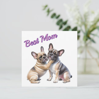 French Bulldog Liebe französische Bulldogge  Inbjudningar