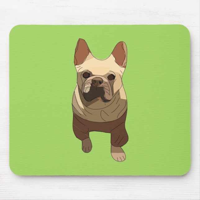French Bulldog, Lime Green Musmatta (Framsidan)