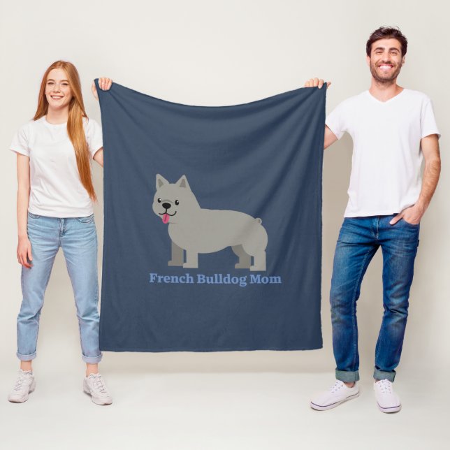 French Bulldog Mom Fleecefilt (På plats)