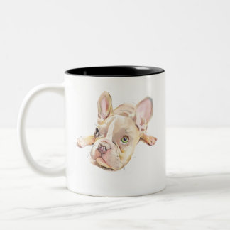 French Bulldog Mug, Dog Mom Gift, Cute Ceramic Två-Tonad Mugg