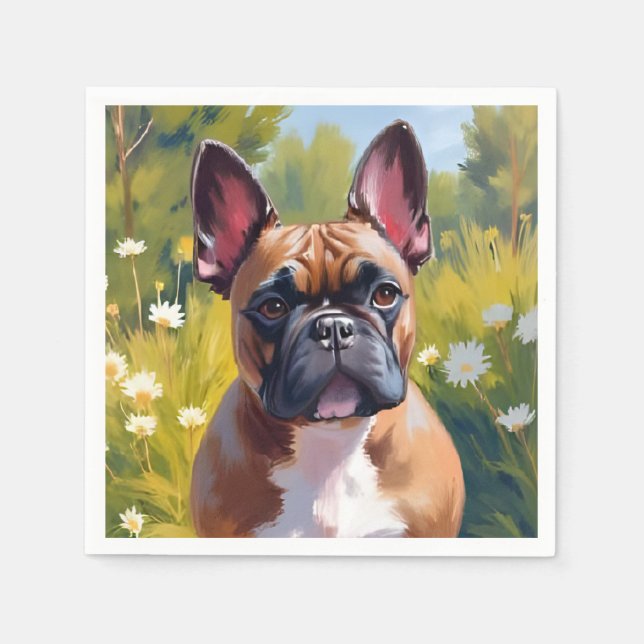 French Bulldog | Pet Painting Dog Pappersservett (Framsidan)