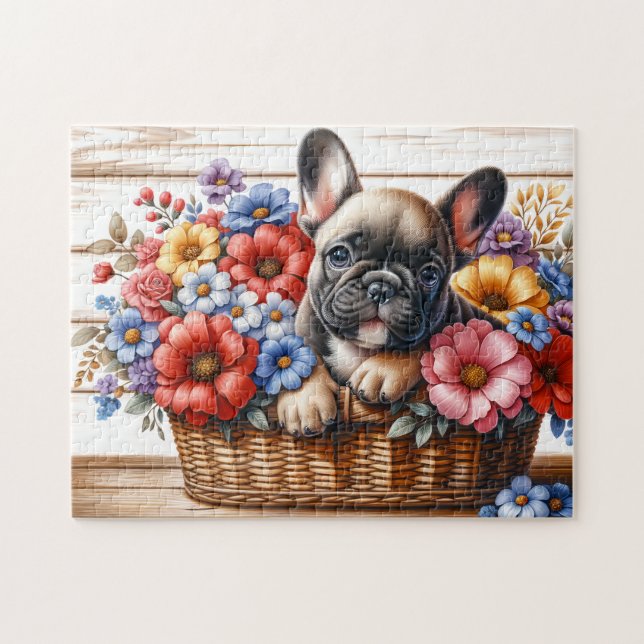 French Bulldog Puppy Pussel (Horisontell)