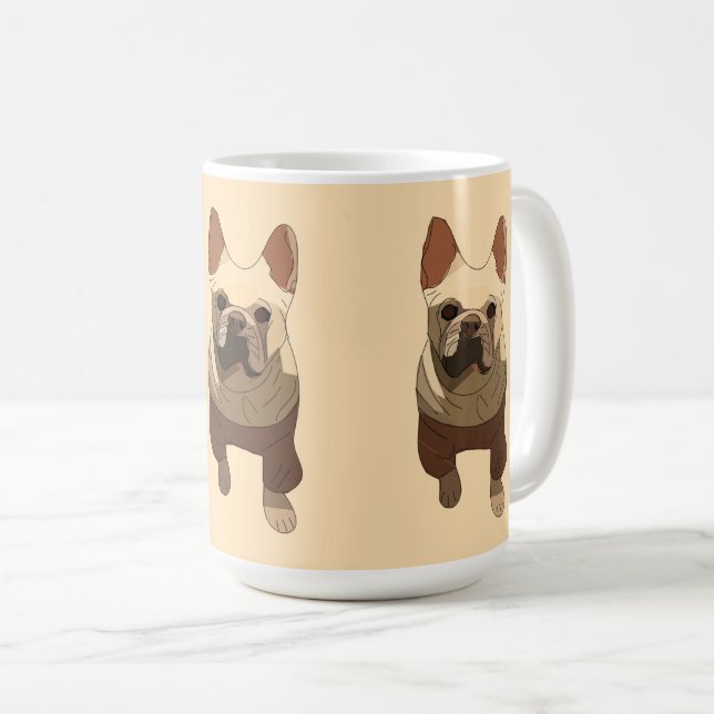 French Bulldog, Soft Peach Kaffemugg (Framsida höger)