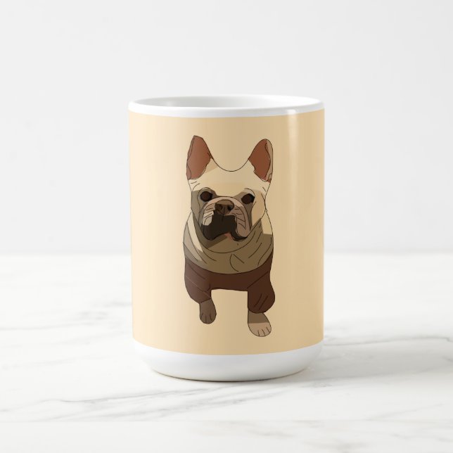 French Bulldog, Soft Peach Kaffemugg (Center)