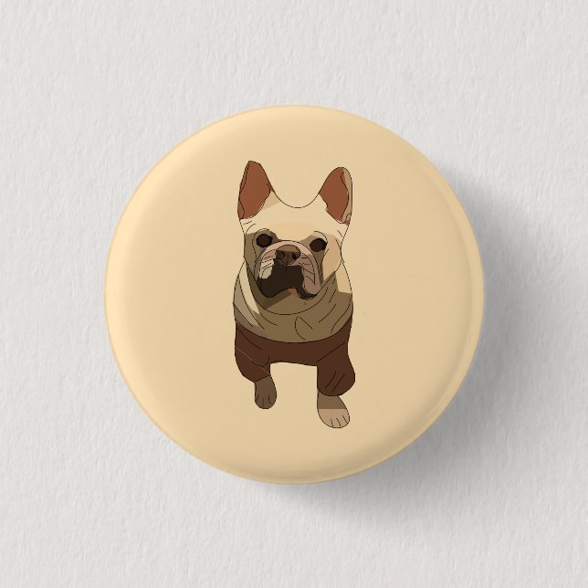 French Bulldog, Soft Peach Knapp (Framsida)