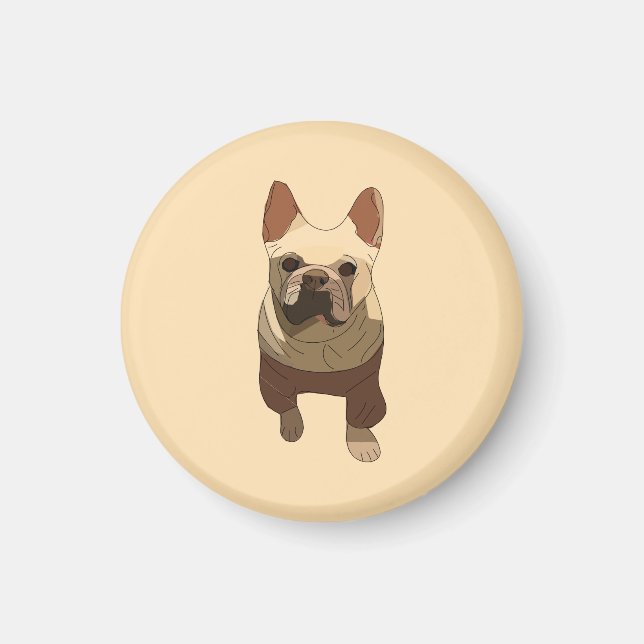 French Bulldog, Soft Peach Magnet (Framsidan)