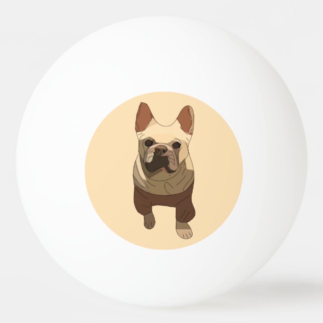 French Bulldog, Soft Peach Pingisboll (Framsidan)